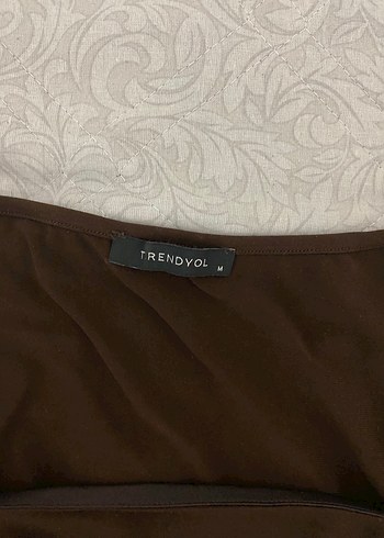 Kahverengi Uzun Kollu Crop Top - Görsel 4