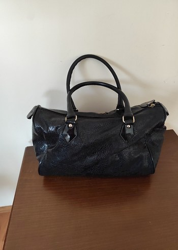 VİNTAGE Siyah Deri Kadın Çanta - Görsel 4