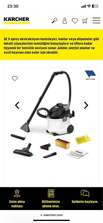 KARCHER SE 5 HALI YIKAMA MAKİNASI