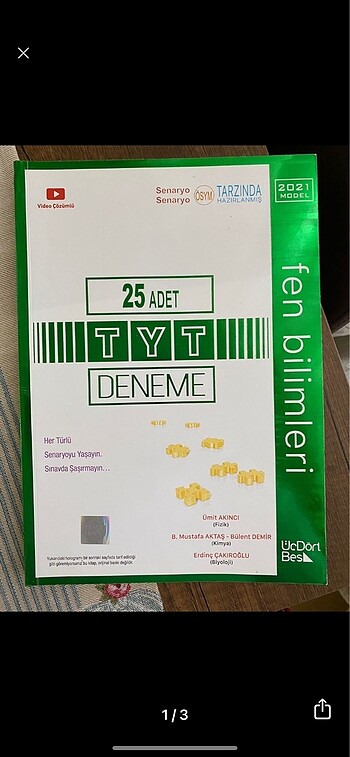 345 TYT fen bilimleri deneme testi