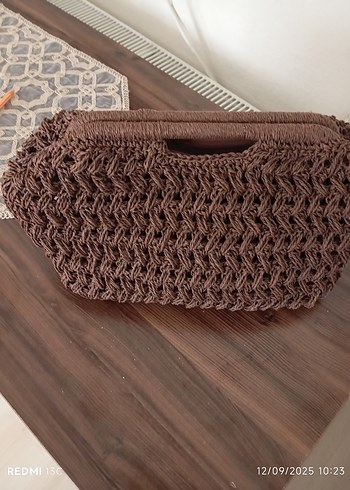 Beden Kahverengi Örgü Kadın Çanta