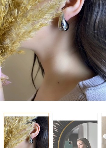Accessorize  Minimal Gumus Damla Kupe