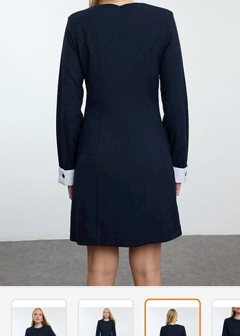 Uzun Kollu Mini Ofis Elbisesi - Görsel 3