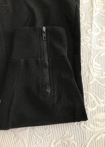 DF Siyah Fermuarlı Rahat Eşofman Altı - Görsel 6