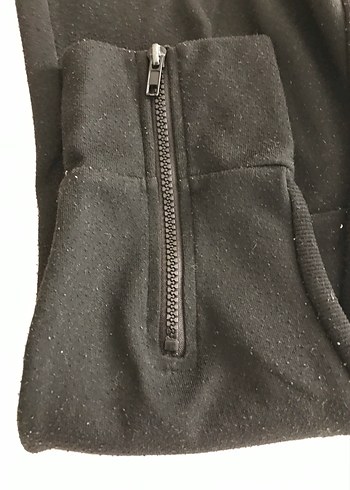 DF Siyah Fermuarlı Rahat Eşofman Altı - Görsel 4