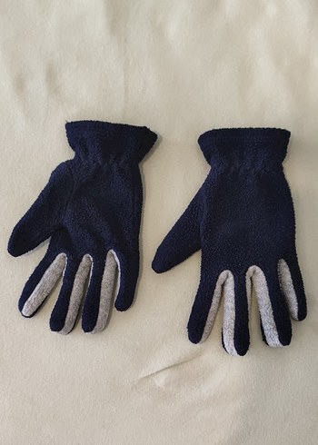 Lacivert ve gri renklerde, çocuk eldiven - Görsel 2