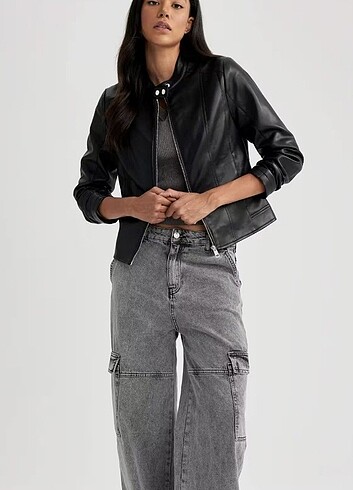 xl Beden siyah Renk Su geçirmez Regular Fit Deri Ceket