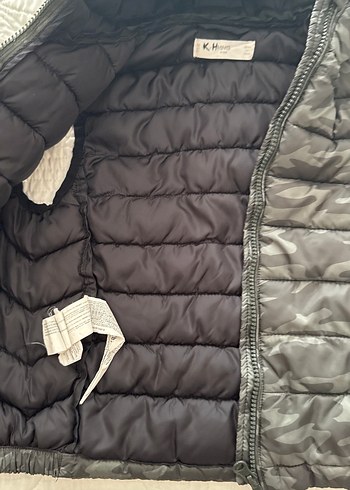 Mango Kapüşonlu Kamuflaj Desenli Erkek Yelek - Görsel 5