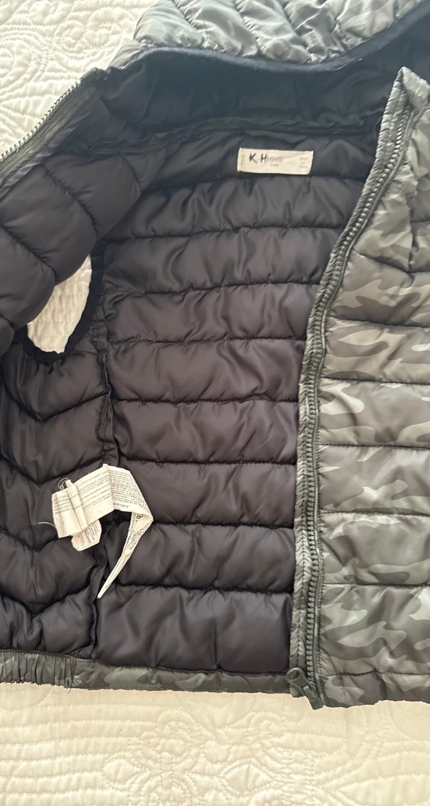 Mango Kapüşonlu Kamuflaj Desenli Erkek Yelek - Görsel 5