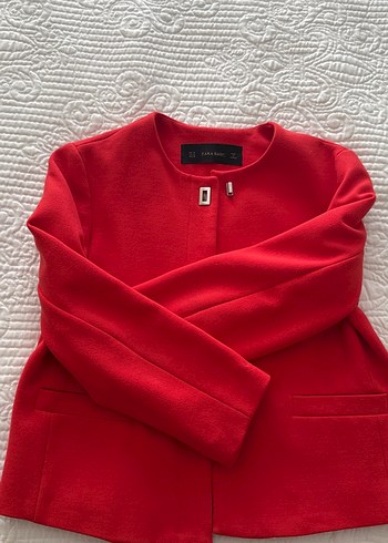 Zara Kırmızı Mini Kadın Ceket - Görsel 5