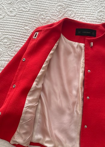 Zara Kırmızı Mini Kadın Ceket - Görsel 4