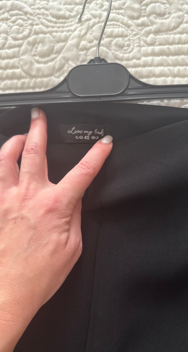 Adl Siyah Kadın bol Kumaş Pantolon - Görsel 3