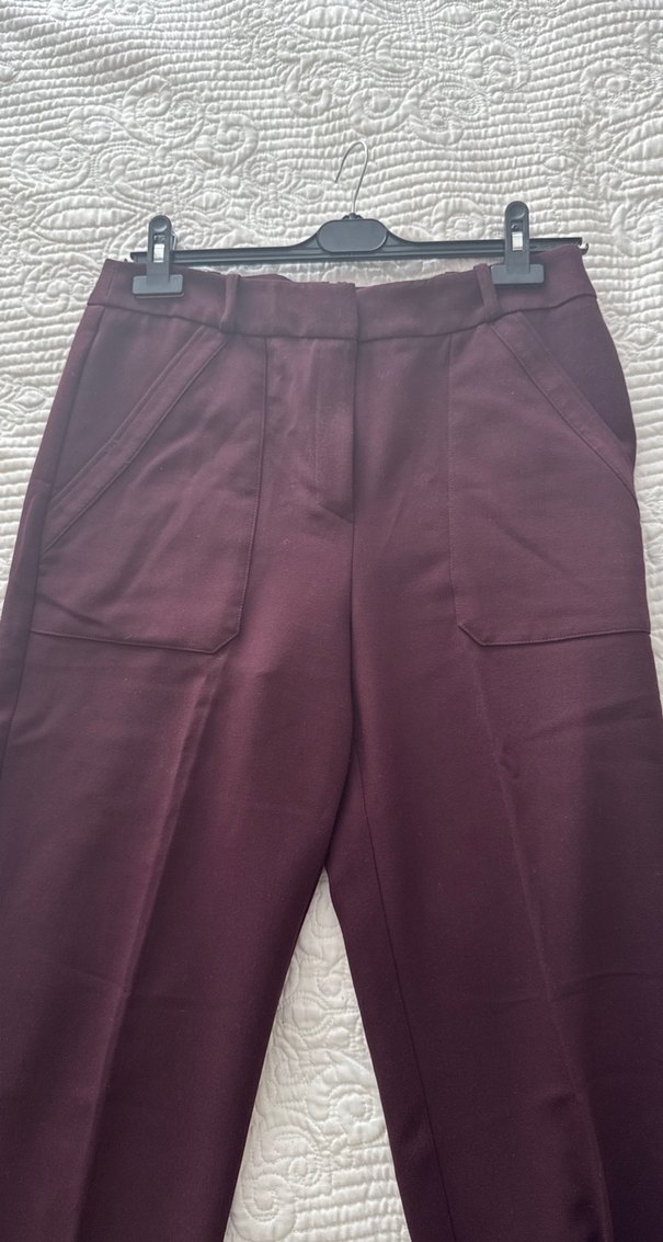 Mango bordo kumaş pantolon - Görsel 2
