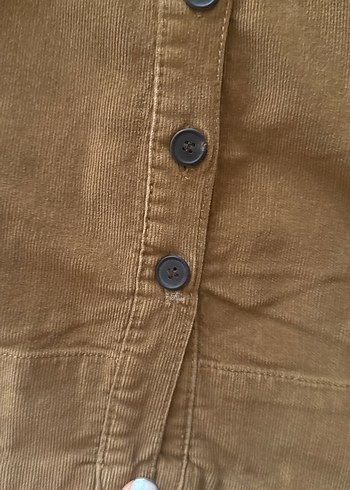 Zara kadife Kahverengi Midi Etek - Görsel 5