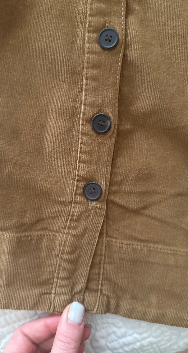 Zara kadife Kahverengi Midi Etek - Görsel 5