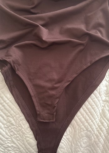 Kahverengi  tek omuz Kadın Bluz - Görsel 3