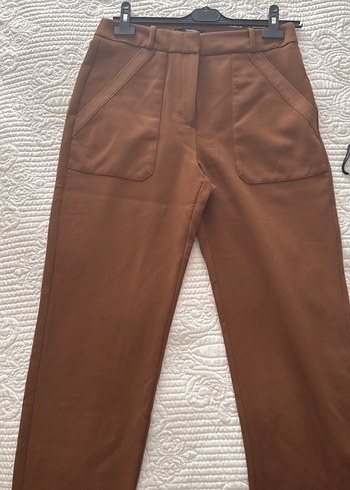 Mango taba Kumaş Kadın Pantolon - Görsel 2