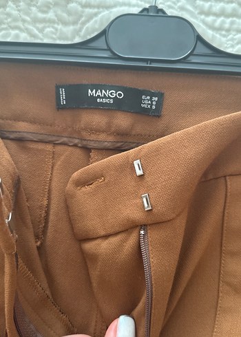 Mango taba Kumaş Kadın Pantolon - Görsel 3