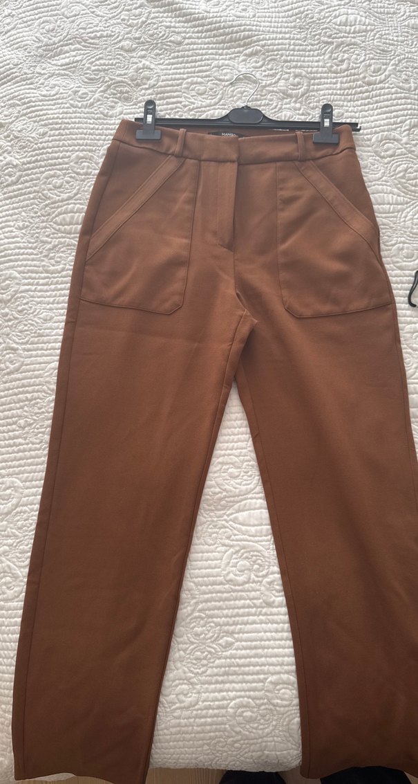 Mango taba Kumaş Kadın Pantolon - Görsel 2