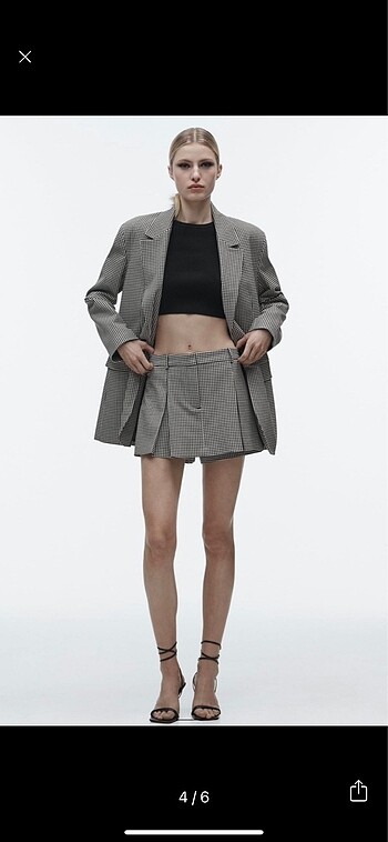 Zara Zara Blazer ve Şort Etek Takım