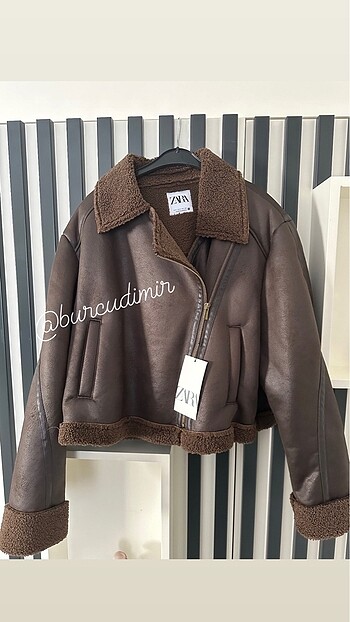 Zara Suni Yunlu Biker Ceket