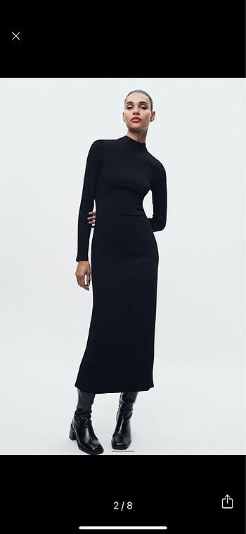 Zara Zara Zw Collection Sırt Dekolteli Elbise