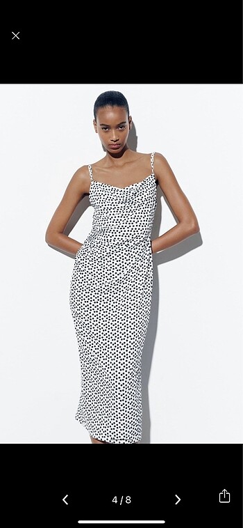 l Beden Zara Drape Yaka Elbise