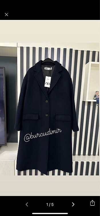 Zara Zw Collection Yün Karışımlı Kaban
