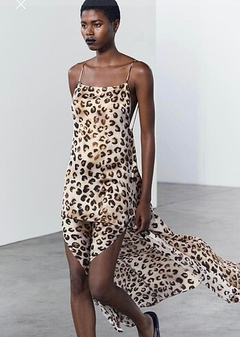 l Beden Zara Leopar Elbise
