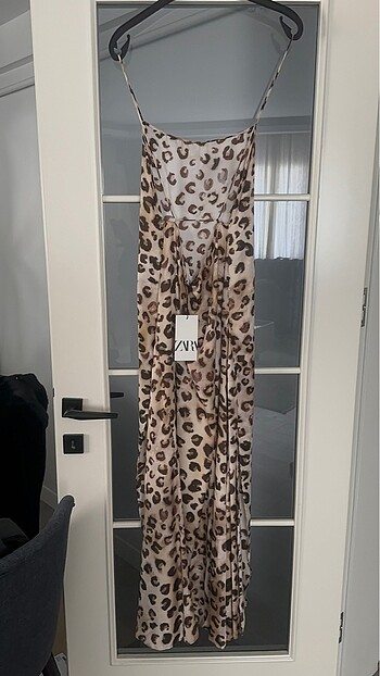 l Beden kahverengi Renk Zara Leopar Elbise