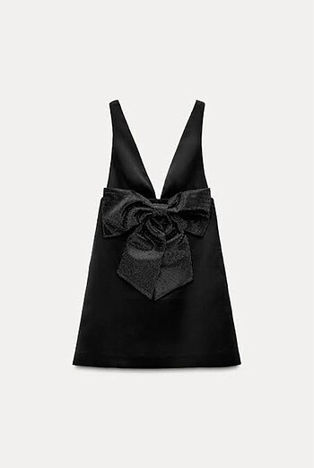 Zara Zara Taşlı Kurdeleli Elbise