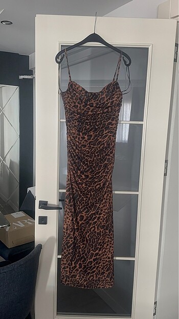 s Beden kahverengi Renk Zara Leopar Elbise