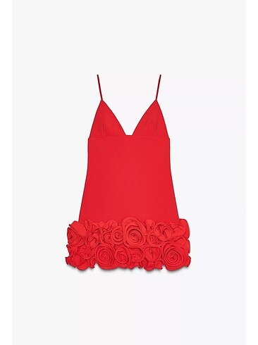Zara Zara Kabartma Çiçekli Tulum Elbise