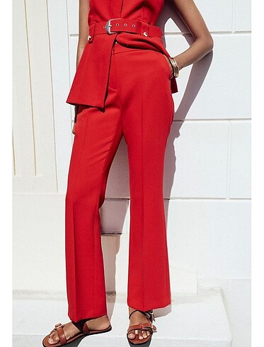 Zara Zara Kemerli Yelek Ve Pantolon Takım