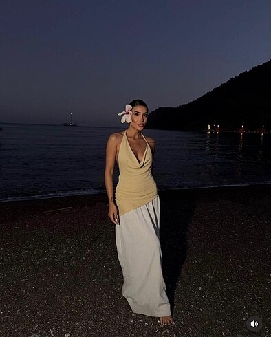 Zara Zara Kombinasyonlu Halter Elbise