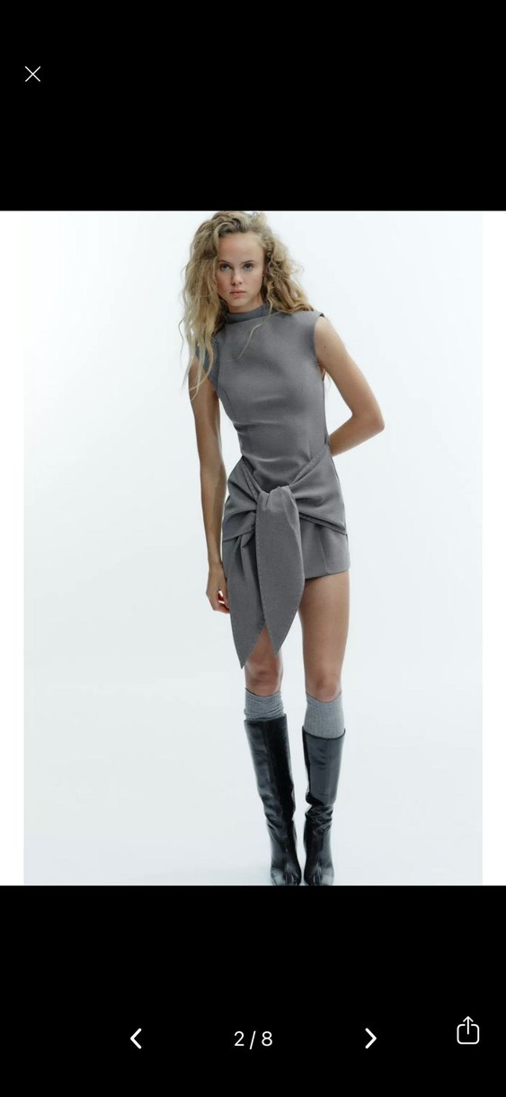 Zara Bağlamalı Viral Elbise - Görsel 2