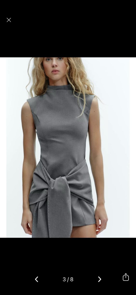 Zara Bağlamalı Viral Elbise - Görsel 3