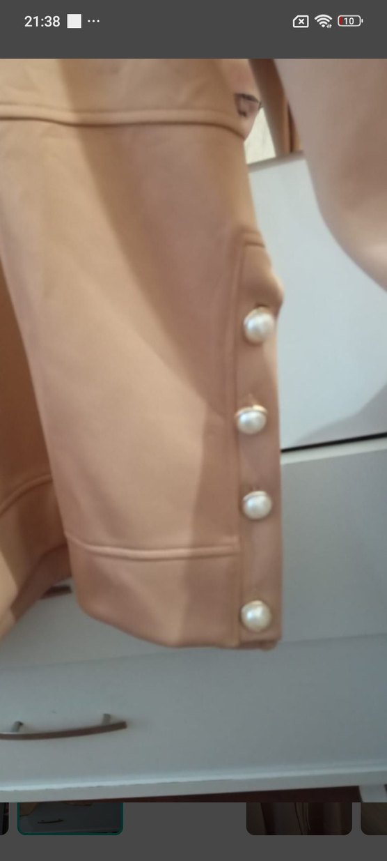 İnci Detaylı bej Kapüşonlu Sweatshirt — görsel 5/6