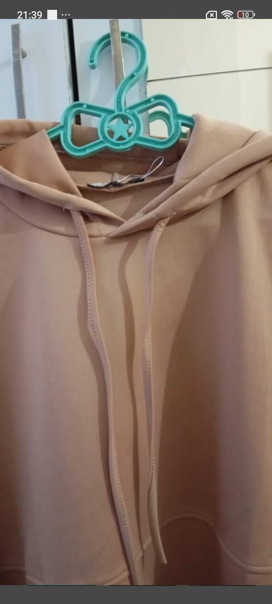 İnci Detaylı bej Kapüşonlu Sweatshirt — görsel 3/6