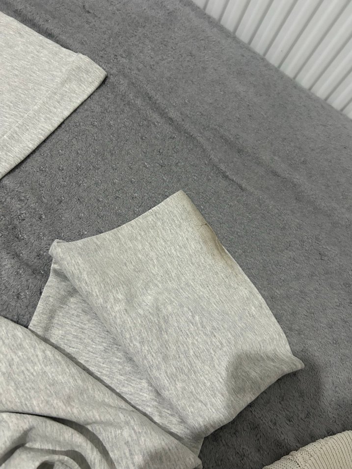 Gri İspanyol paça tayt - Görsel 4