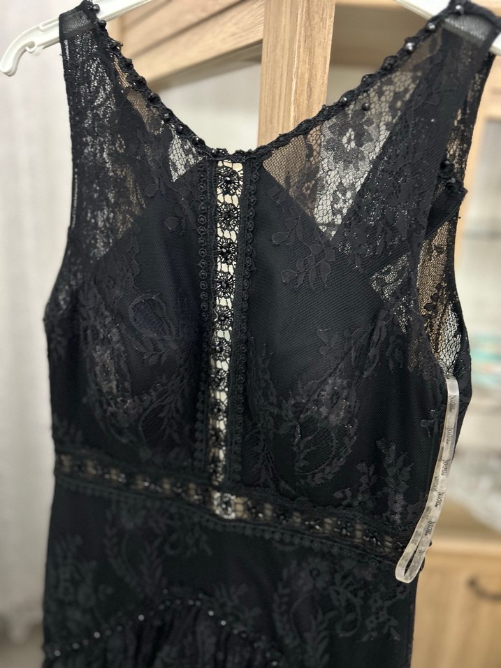 Siyah Dantel Kadın Elbise - Görsel 4