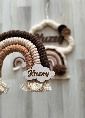Makrome gökkuşağı magnet buzdolabı süsü 