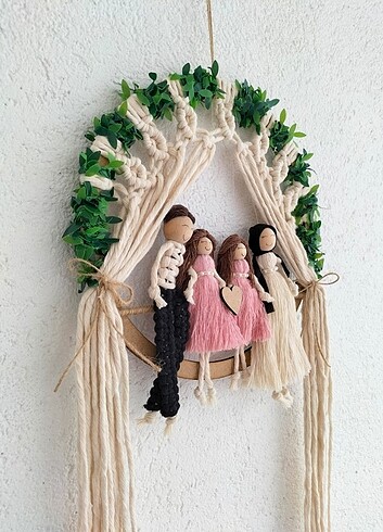 Tasarımcı Aile kapı süsü 