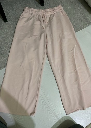 Bej Kadın Midi Rahat Kesim Kumaş Pantolon