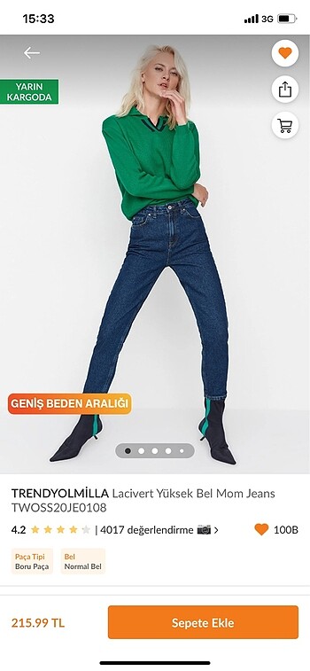 38 Beden milla jeans