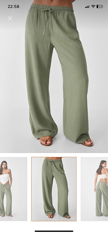 Stradivarius Keten pantolon