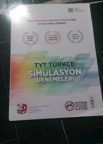 TYT Türkçe Simülasyon Denemeleri 10'lu