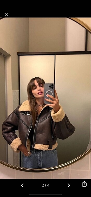 Zara Zara yünlü mont ceket