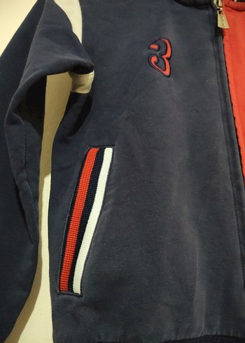 Kırmızı Kapüşonlu Erkek Sweatshirt - Görsel 5