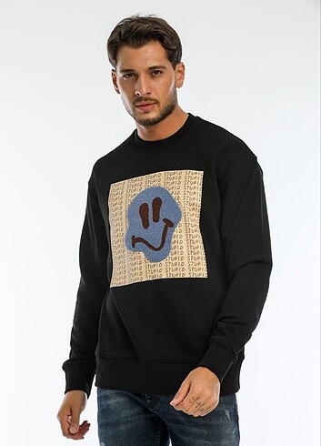 ERKEK SWEATSHİRT SMİLE ????. ( 2XL )